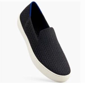 Rothy's The Original Slip On Sneakers in the Black Honeycomb knit woman’s 7.5